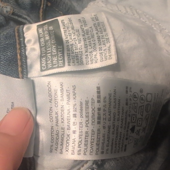 Levi’s 721 High Rise Skinny Jeans Light Wash Fray Hem 29 — Washed Out Aesthetic - Picture 5 of 9